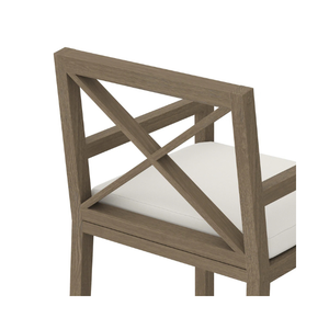 Fauteuil de salle à manger croisé en bois de teck de qualité supérieure pour patio extérieur et ensemble de jardin - Product Image 5