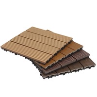 Vente en gros de carreaux de terrasse en WPC classiques et modernes, étanches à l'humidité pour terrasse en teck pour patio extérieur, bricolage en relief
