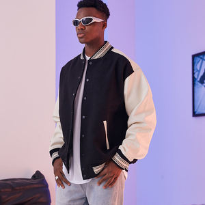 เสื้อแจ็กเก็ตเบสบอลเลตเตอร์แมนสำหรับผู้ชายเสื้อแจ็คเก็ตขนแกะสีสำหรับผู้ใหญ่และเยาวชน2024ใหม่ - Product Image 3