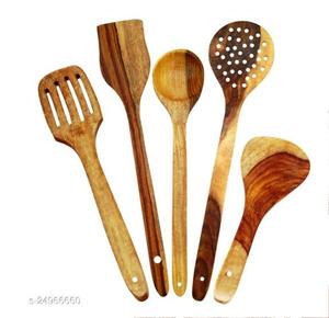 Ensemble d'ustensiles de cuisine en bois pour la cuisine SERVEUR À SALADE EN BOIS ENSEMBLE DE 2 ARTICLES DE CUISINE UNIQUES FAITS À LA MAIN - Product Image 6
