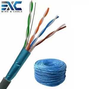 EXC Hot Selling Ftp Cat5e Cable 99.99% Bare Copper/CCA 24AWG 1000ft Cable Cat5 Cat5e Cable 305m With Box