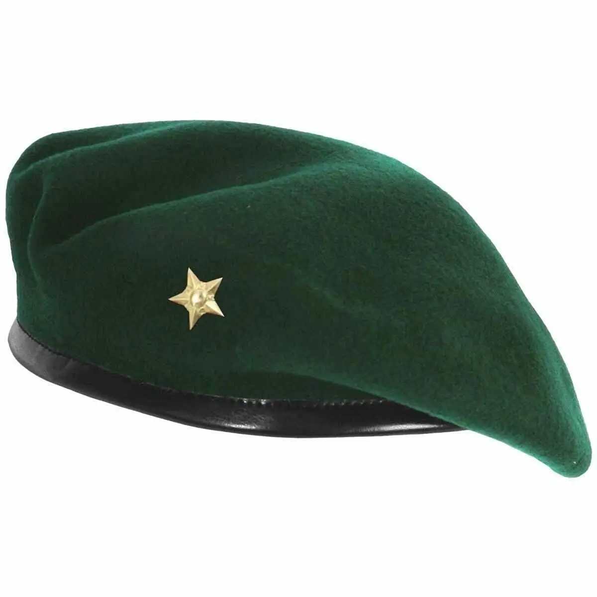 Wholesale Custom Hats Ladies Green Embroidered Satin Lined Cotton Wool Women Knitted tactical Beret