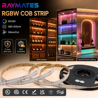 Bande LED COB Flexible Dimmable 24V RGBW 4-en-1 Haute Densité pour Décoration de Chambre et Armoires de Cuisine (Vente en Gros)