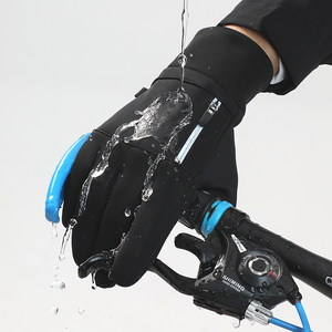 Guantes largos de Invierno para mujer, lisos, impermeables, a prueba de viento, nailon, acrílico, pantalla táctil, correa de muñeca, trabajo al aire libre, Deportes, ciclismo, nuevo - Product Image 4