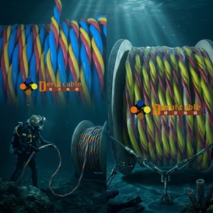 Câble ombilical de plongée 3-en-1 spécial avec <span class=keywords><strong>tuyau</strong></span> d'air résistant à la pression sous-marine et transmission vidéo de communication par signal - Product Image 2
