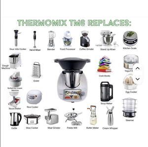 Vente d'usine MEHTAB, robot culinaire Thermomixs TM6, bol en acier inoxydable de 2,2 L, écran tactile, 1500 W - Product Image 3