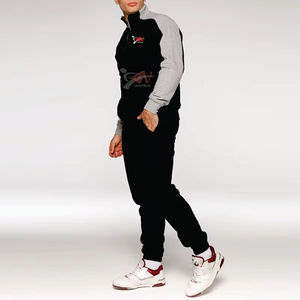 Survêtement Homme Personnalisé 2025 – Sweat à Capuche Oversize Bicolore avec Fermeture Éclair sur le Devant pour la Gym et la Détente - Product Image 2