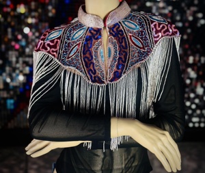 Lujoso vestido de noche de gasa con lentejuelas y cuentas a mano, capa brillante pesada, multiusos, antiestático, asimétrico, para fiesta de cristal - Product Image 1