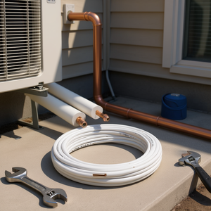 Kit de tuyaux de climatisation en cuivre revêtu UNI Standard 10 mètres, épaisseur 0,8 mm, 1/4 et 1/2 pouce - Product Image 3