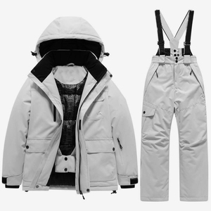 Traje de esquí con cremallera para hombre 2026, conjunto de pantalón de nieve informal grueso para deportes de invierno al aire libre, mono de esquí cortavientos de una pieza con diseño de paneles - Product Image 2