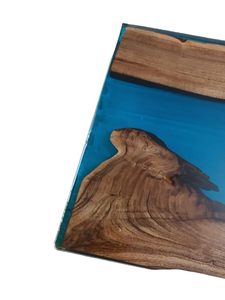 Living Room Luxury Handcrafted Epoxy <b>Resin</b> Rectangle Modern Waterproof Dining <b>Table</b> Acacia <b>Wood</b> Top Anniversary Birthday - Product Image 4