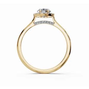 Anillo de Compromiso Exclusivo con Diamante Cultivado en Laboratorio, Corte Redondo, 0.685 Ct, Oro de 9, 14 y 18 Quilates, Proveedor Mayorista OEM - Product Image 4