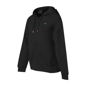 Erke – Sweat à capuche en velours côtelé pour femme, respirant, coupe ample, motif court, couleur noire, collection automne, modèle 12222302099 - Product Image 1