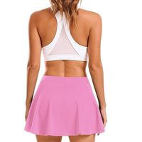 Jupes de sport pour femmes à séchage rapide, double couche, en spandex, respirantes, anti-transpiration, réversibles, pour le yoga, le golf, le tennis