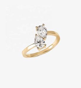 925 Sterling Silver 18K <b>Gold</b> Plated Oval <b>Cubic</b> <b>Zirconia</b> <b>Ring</b> Elegant Women Fashion Jewelry for Bridal Wedding Daily Wear <b>Ring</b> - Product Image 4