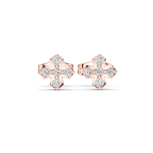 Boucles d'oreilles en forme de croix avec diamants cultivés en laboratoire, 0,184 CT, clarté VVS-VS, or 18 carats, 14 carats, 10 carats et argent 925, or rose, or jaune, or blanc - Product Image 3