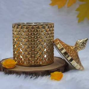 Portavelas de Vidrio con Tapa de Aluminio con Acabado Personalizado en Tamaño Personalizado para Decoración del Hogar - Product Image 3