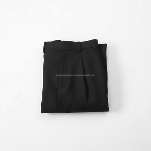 Pantalones Casuales de Pierna Ancha, Ligeros y de Diseño Moderno para Hombre, Estilo Coreano, Holgados, de Lona, Color Caqui, con Cintura Elástica - Product Image 6