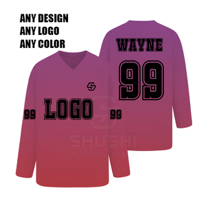 Créez votre propre style Nouvelle arrivée Mode Jersey de hockey sur glace imperméable 100% polyester avec taille personnalisée - Product Image 4