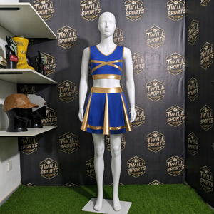 Nouveaux uniformes de cheerleading personnalisés sublimés, vente en gros, vêtements de sport confortables sur mesure, ensemble haut et jupe, uniformes de cheerleading - Product Image 5