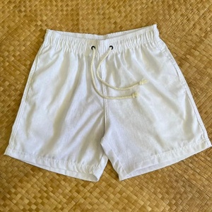Shorts de sport décontractés pour hommes en gros, 100 % coton respirant, longueur genou, avec cordon de serrage, broderie et impression soyeuse, couleur unie, OEM - Product Image 5