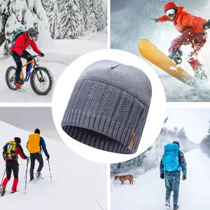 Custom Embroidery Beanie Cap for <b>Men</b> Unisex Hip Hop Style <b>Black</b> Acrylic Knit Trendy Winter Warm <b>Hat</b> - Product Image 6