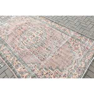 Tapis de 5,2 x 8,5 pieds, tapis turc vintage, tapis à motifs floraux marron - Product Image 4