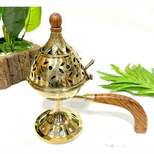 Quemador de incienso de latón súper vendido con mango de madera hecho a mano nuevo diseño atractivo quemador de incienso artículos de regalos decorativos para el hogar - Product Image 3