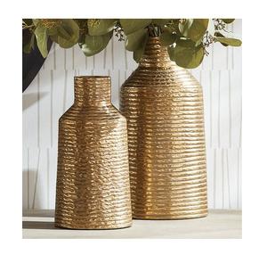 Vase à fleurs élégant en métal pour la décoration de salon avec de beaux arrangements floraux et un design intérieur moderne - Product Image 6