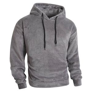 Sudadera con capucha de piel para hombre con bolsillos de canguro, jersey de manga larga, cálido invierno con capucha de piel - Product Image 3