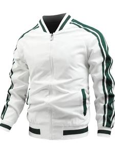 OEM/ODM Veste universitaire tendance de haute qualité pour hommes Streetwear universitaire élégant et décontracté Veste de baseball pour hommes - Product Image 2