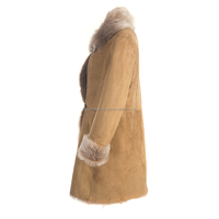 Manteau long en peau de mouton beige pour femme, modèle OEM 2026, 100 % haute qualité, grande taille, mode hiver, chauffant, imperméable et coupe-vent