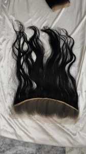Conjunto de paquetes de ondas rizadas al agua, extensiones de cabello crudo, cierre de cabello humano brasileño y paquete de cabello recto Frontal con cierre - Product Image 6