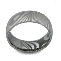 Bague en acier Damas faite à la main sur mesure, coffret cadeau, cadeau personnalisé pour un anniversaire de mariage, origine Pakistan, OEM/ODM pris en charge, DHL