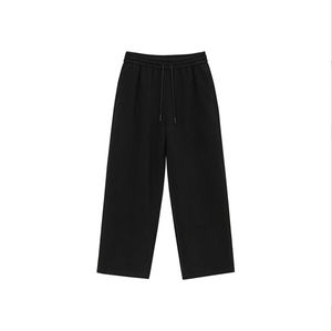 Printemps et automne pantalons décontractés rétro américains hommes avec la tendance des pantalons droits de haute rue couleur unie pantalon de survêtement ample - Product Image 2