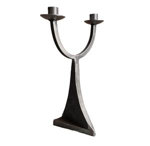 Portavelas de hierro forjado a mano, alto para el hogar de estilo vintage candelabro, eventos y exhibición decorativa - Product Image 1