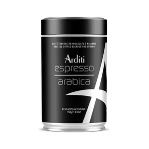 ผู้เชี่ยวชาญในการผลิตที่มีคุณภาพมาตรฐาน ARDITI เอสเปรสโซอาราบิก้าคั่วกาแฟ250กรัมดีบุกสำหรับร้านกาแฟ