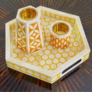 Brûle-encens décoratif en nacre incrustée pour Bakhoor, Oud et présentoir de parfums à base de résine - Product Image 1