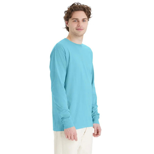 T-shirt à manches longues classique pour homme en gros, coton doux, col rond, haut décontracté pour homme avec vêtements en gros d'usine OEM - Product Image 2