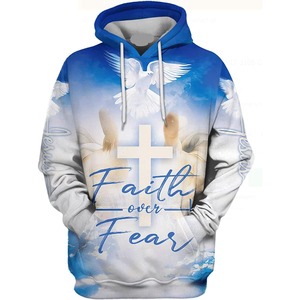 Sweat à capuche chrétien de haute qualité en coton imprimé au Pakistan ensembles à manches longues couleurs et logo personnalisables vente en gros service OEM pour hommes - Product Image 5