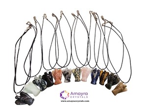 Ágata Hematita Ángel Colgantes Hecho a mano Piedra preciosa Estatuilla Collar Cristal Ángel Colgantes Venta al por mayor de Amayra Cristales Exportaciones - Product Image 5