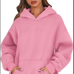 Sweats à capuche longs pour femmes de haute qualité, 100% coton, coupe-vent, imprimés sur mesure, sweats à capuche décontractés d'hiver avec marque personnalisable - Product Image 5