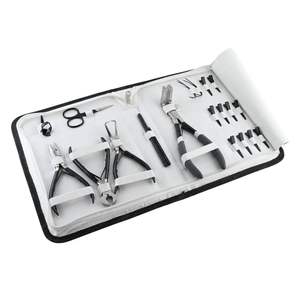 Customizable Salon hair extension Tools kit micro bond pliers long tape extension tool micro link hair plier curved <b>needle</b> clips - Product Image 3