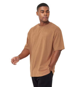 T-shirt surdimensionné Boxy Fit 100% coton Streetwear à épaules tombantes pour hommes, logo personnalisé, boîte de culture simple de qualité de luxe - Product Image 4