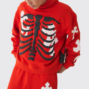 Sweat-shirt à capuche imprimé en relief pour homme et femme, surdimensionné, décontracté, streetwear, confortable, tendance, chaud, à manches longues, automne-hiver 2025 - Product Image 6