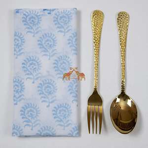 Servilletas de Algodón Orgánico al por Mayor, Hechas a Mano con Estampado Floral, Ligeras y Lavables - Product Image 4