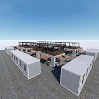 Nouveau Design Kiosque Commercial de Street Food Modulaire Préfabriqué en Conteneur
