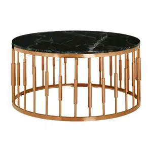 Baixo Preço Mesa De Café De Metal Redonda Top De Mármore Com Um Belo Design Único Trazer Elegante Decorativa Detalhando Para Sua Decoração De Casa