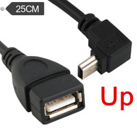 Cable OTG Mini USB para Cámaras Digitales - Cable Adaptador USB A Hembra a Mini USB B Macho de 5 Pines