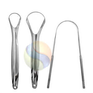 ที่ขูดลิ้นสแตนเลสเกรดพรีเมียม รูปตัวยู  ทำความสะอาดช่องปากสองด้าน  ที่ขูดลิ้นสแตนเลสสกรีนโลโก้ได้ - Product Image 1